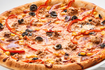 pizza isolated on white