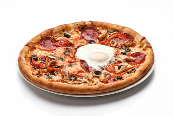 pizza isolated on white