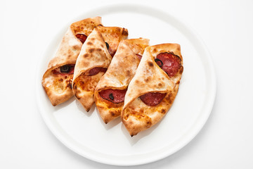 Toasted sandwich with cheese and ham..