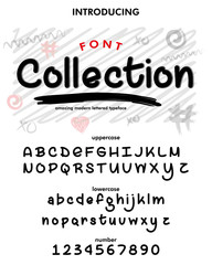 Typeface. Label. Collection  typeface, labels and different type designs