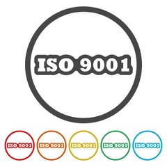 ISO 9001 certified sign icon 