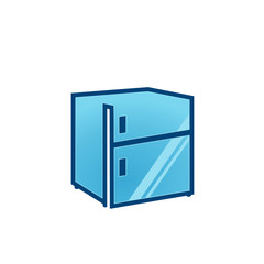 Fridge line icon logo