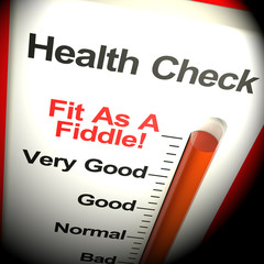 Obraz premium Health Check Very Fit On Monitor 3d Rendering
