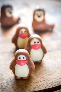 Chocolate candies in the shape of animals