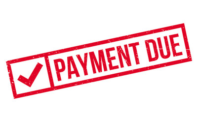 Payment Due rubber stamp