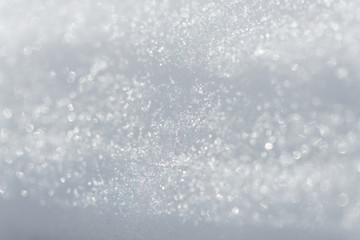 Snow background - selective focus, copy space