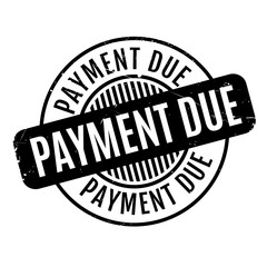 Payment Due rubber stamp