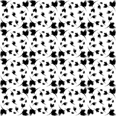 Monochrome pattern with imitation feathers. The texture of fabric from the shadows of birds.
