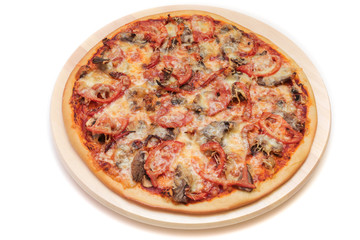 pizza with meat
