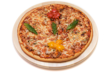 pizza with chicken