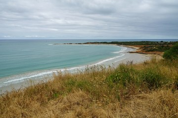 Fototapeta na wymiar A beach in the Surf Coast Shire near Anglesea on the Great Ocean Road in Victoria, Australia