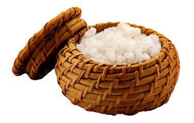 Sea salt in a basket