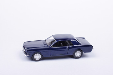 Toy model car isolated on the white background