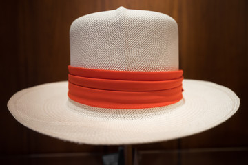 men's panama hat closeup details in Cuenca Ecuador