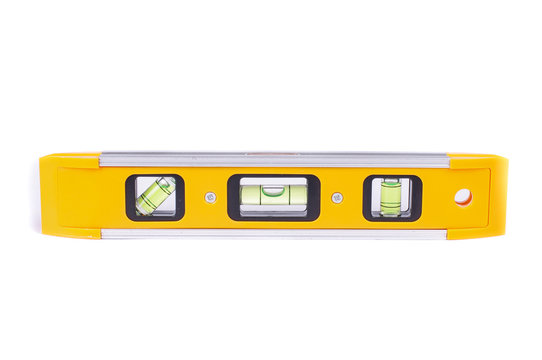 Spirit level tool isolated on white