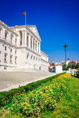 Fototapeta na wymiar Lisbon, Portugal - Assembly of the Republic, Parliament.