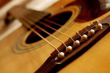 Obraz premium detail of spanish guitar strings