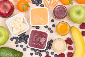 Fruit smoothies for a baby 