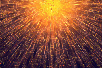 Honeycomb golden bright background.