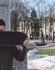 Man With Skateboard
