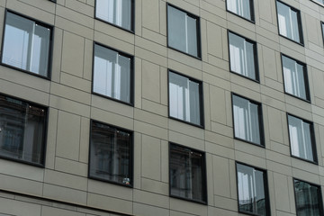 Fototapeta premium Exterior of modern office block building