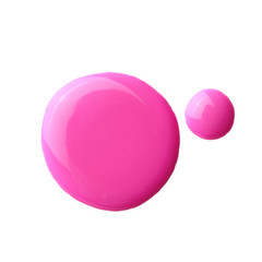 Obraz premium pink nail polish drop isolated on white background
