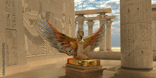 Egyptian God Isis An Isis Statue In The Temple Of Isis - 