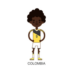 National colombia soccer football player vector illustration