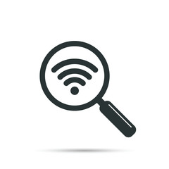 Search wifi signal icon vector.