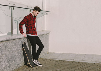 Man And Skateboard