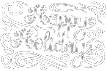 Obraz premium Happy valentines day Lettering, design elements for cards.