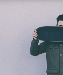 Man With Skateboard