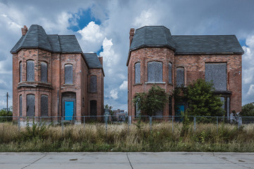 Abandoned Building Detroit - obrazy, fototapety, plakaty