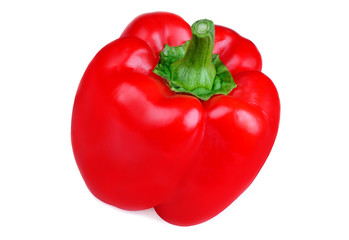 Red pepper on white background