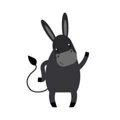 Cartoon cute donkey small horse