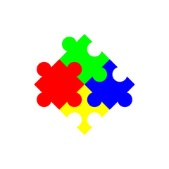 Jigsaw puzzle vector icon