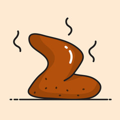Chicken wing vector food cartoon design.