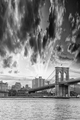 Brooklyn Bridge with beautiful sky