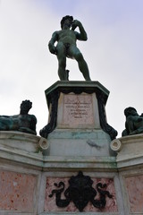 Fototapeta na wymiar David Statue auf dem Piazzale Michelangelo in Florenz