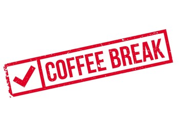 Fototapeta premium Coffee Break rubber stamp. Grunge design with dust scratches. Effects can be easily removed for a clean, crisp look. Color is easily changed.