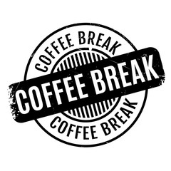 Coffee Break rubber stamp. Grunge design with dust scratches. Effects can be easily removed for a clean, crisp look. Color is easily changed.