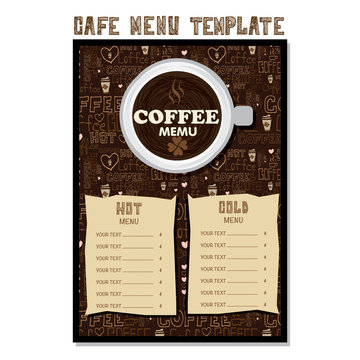 menu cafe template poster template