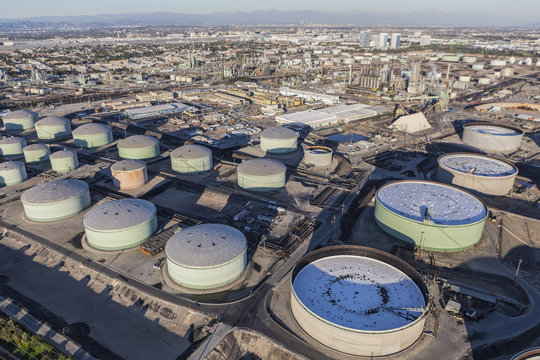 Fuel Storage Tanks Aerial