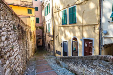 Fototapeta na wymiar Medieval street in San Remo