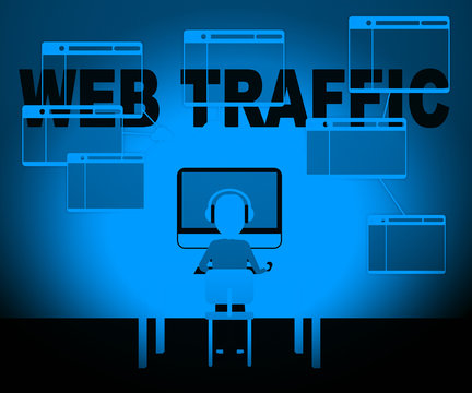 Web Traffic Indicating Seo Optimization 3d Illustration