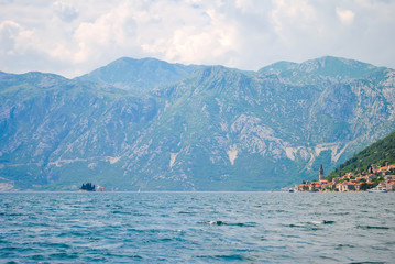 Coast town of Perast in picturesque Montenegro.