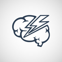 Fototapeta premium brain disease logo vector icon design