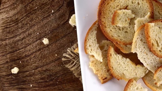 Bread Chips (not loopable; 4K UHD footage)