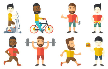 Vector set of sport characters.