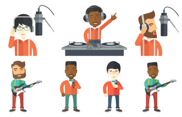 Vector set of media people characters.